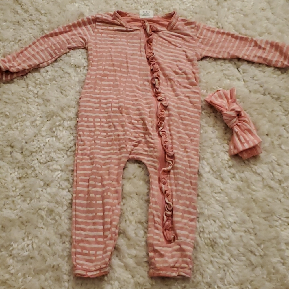 Spearmint love Cute zip with matching bow